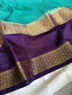 Rettapetta Heritage edition (Mysore silk) - Turquoise - Image 5