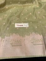 Kashi Vaibhavam (Banarasi soft silk) - Mint green - Image 7