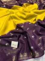 Shrivalli (Mysore silk) - Yellow & Wine - Image 3