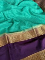 Rettapetta Heritage edition (Mysore silk) - Turquoise - Image 3