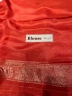 Rukmini (Mushru silk) -  Sindhoor Red - Image 8