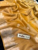 Kashi Vaibhavam (Banarasi soft silk) - Mustard - Image 6