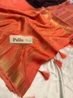 Shrivalli (Mysore silk) - Coffee & Orange - Image 5