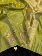 Mayura (Banaras silk) - Parrot green