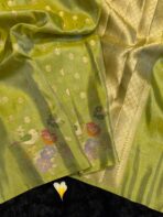 Mayura (Banaras silk) - Parrot green