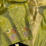 Mayura (Banaras silk) - Parrot green