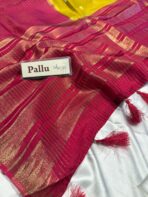 Shrivalli (Mysore silk) - Mustard & Hot pink - Image 6