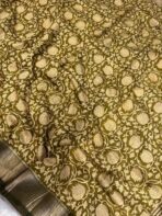Kavyam (Mul Chanderi) - Moss Green - Image 3