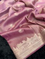 Kashi Vaibhavam (Banarasi soft silk) - Dusty rose - Image 2