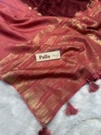 Shrivalli (Mysore silk) - Brown & Dusty pink - Image 5