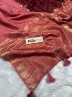 Shrivalli (Mysore silk) - Brown & Dusty pink - Image 5
