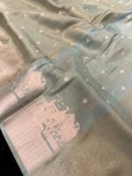 Kashi Vaibhavam (Banarasi soft silk) - Turquoise - Image 4