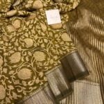 Kavyam (Mul Chanderi) - Moss Green