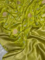 Shivanya (Mushru Kattan silk) - Lime green - Image 3
