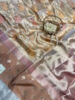 Meher (Banaras soft silk) - Amber rose - Image 4