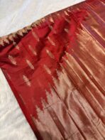 Athmika (Raw tissue silk) - Burnt Orange - Image 2