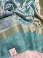 Meher (Banaras soft silk) - Sky blue - Image 2