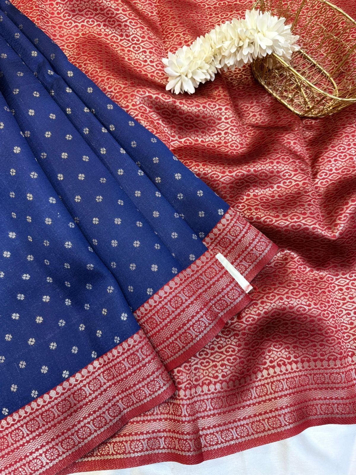 0a17d8cf-6244-4429-900e-006bb726bc90 Sivakami (Semi silk) - Royal blue - Image 1