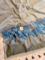 Hello Spring ( Muga cotton) - Baby blue
