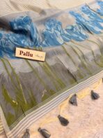 Hello Spring ( Muga cotton) - Baby blue - Image 4