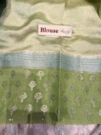 Meher (Banaras soft silk) - Pistachio green - Image 5