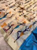 Warli whisperers (Cotton) - Royal blue - Image 2