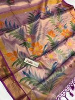 Hand-painted kasav tissue silk - SY105 - Image 3