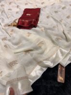 Aandal (Viscose dola silk) - Ivory - Image 2