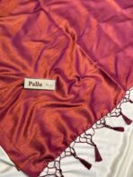 Banarasi soft silk in Wine - Image 2