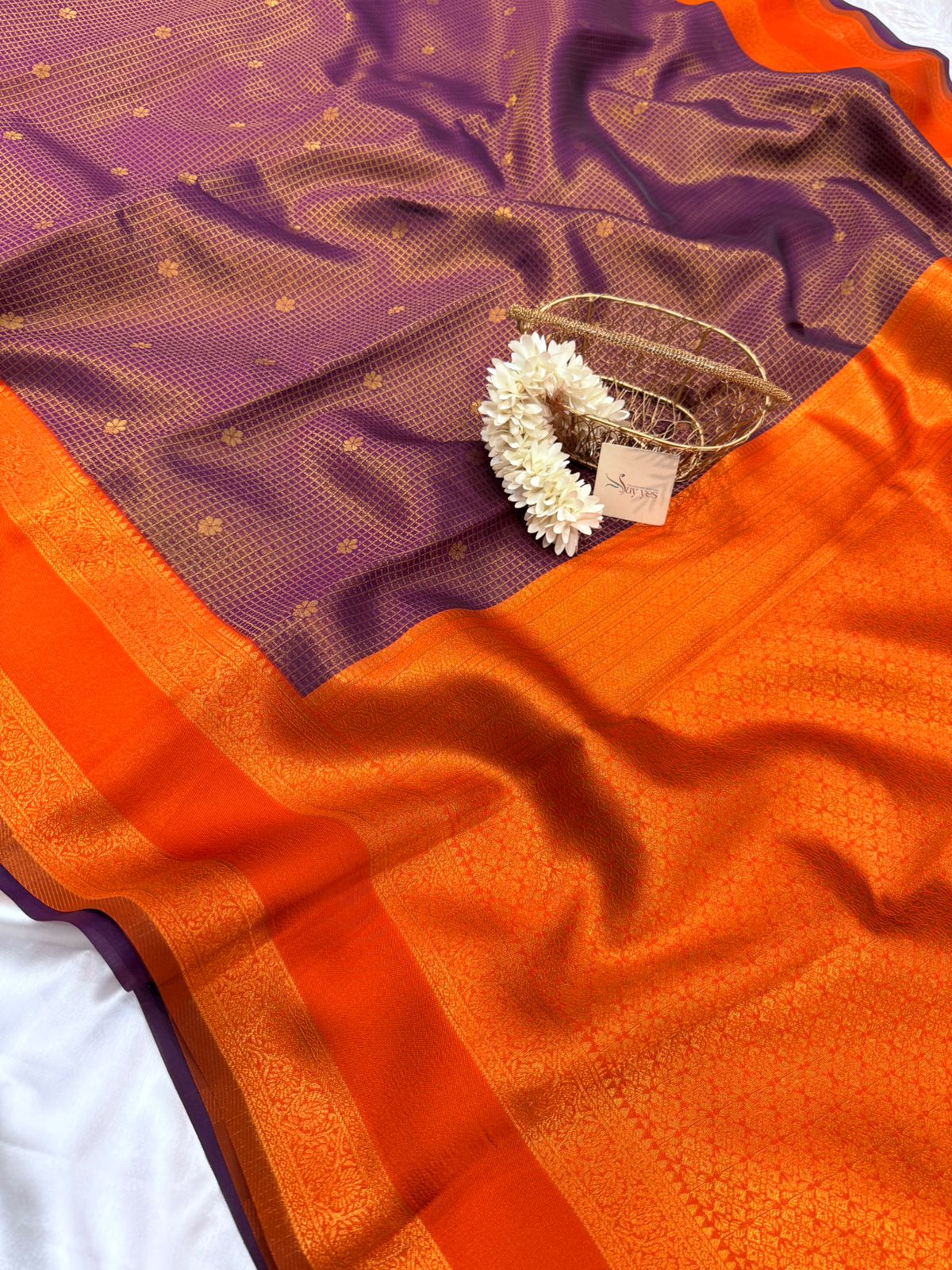 31fccc5e-819c-4975-b3fc-f338e1913d9c Lakshmi (Semi silk) - Violet - Image 1