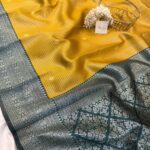 Sundhari (Semi silk) - Mango Yellow