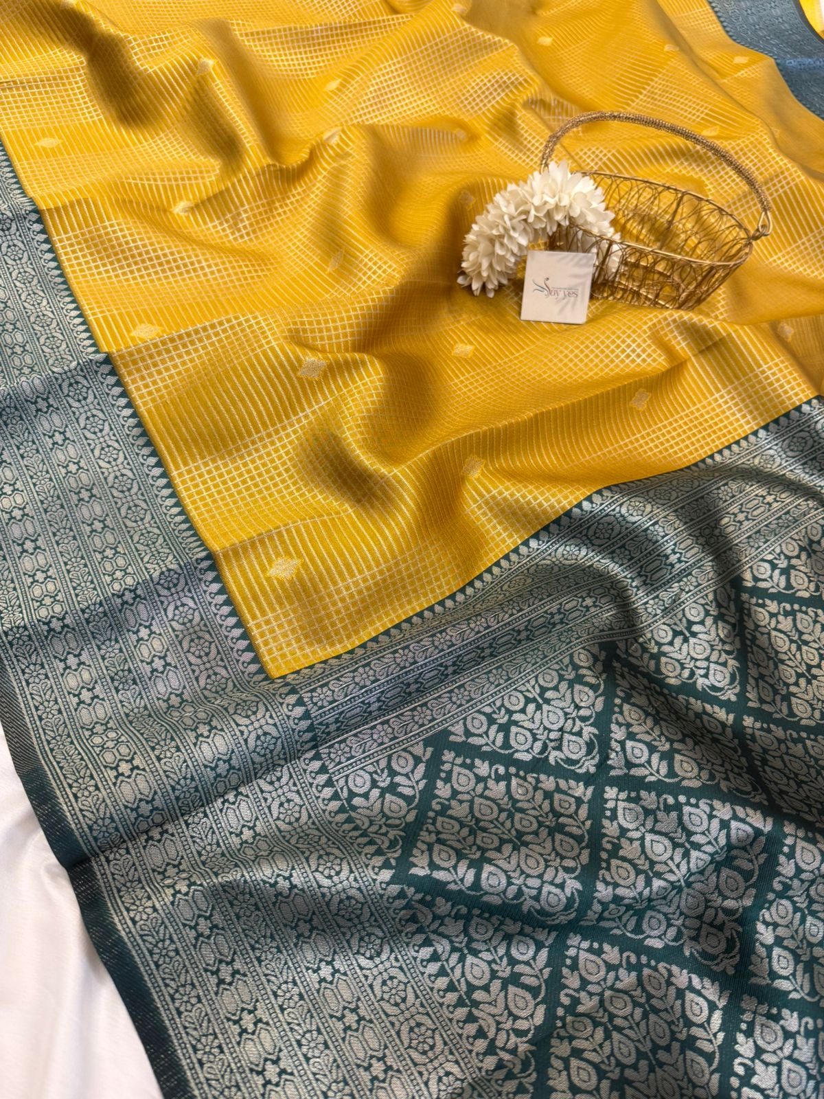 32bdb3ca-1582-45e2-966a-b4c326458d34 Sundhari (Semi silk) - Mango Yellow - Image 1