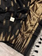 Athmika (Raw tissue silk) - Black
