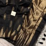 Athmika (Raw tissue silk) - Black
