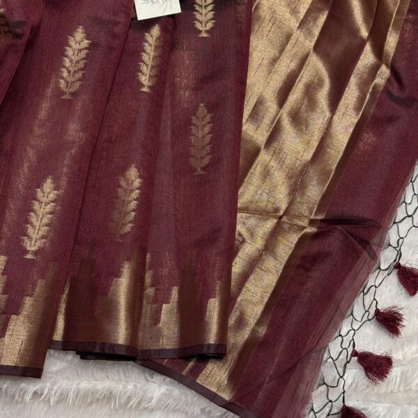 Athmika (Raw tissue silk) - Kaapi brown