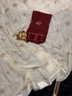 Aandal (Viscose dola silk) - Ivory - Image 4