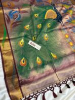 Hand-painted kasav tissue silk - SY110 - Image 4
