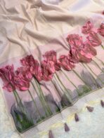 Hello Spring ( Muga cotton) - Cream white