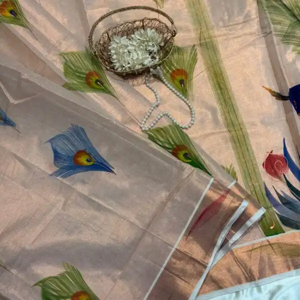 Hand-painted kasav tissue silk - SY103