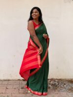 Mangala Varnam (Mysore crepe silk) - Emerald green