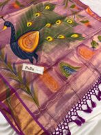 Hand-painted kasav tissue silk - SY107 - Image 3
