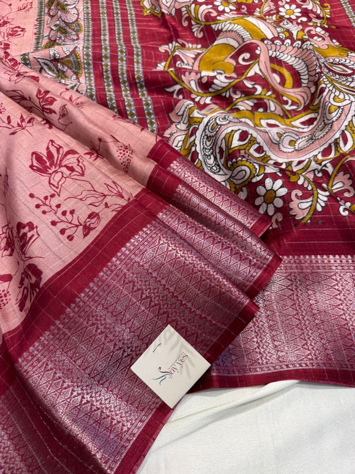 406a8310-1f83-4536-b8bc-8ae777bfc5b5 Smrithi (Dola silk) - Maroon - Image 1