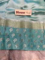 Meher (Banaras soft silk) - Sky blue - Image 5