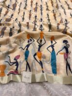 Warli whisperers (Cotton) - Royal blue - Image 3