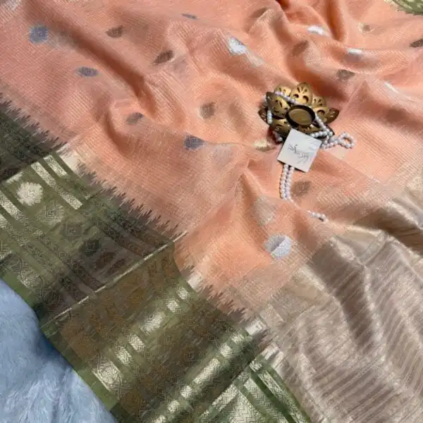 Swapnam (Silk cotton) - Soft peach