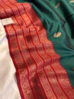 Kamakshi (Soft silk) - Emerald green - Image 4