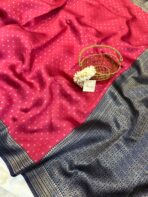 Sivakami (Semi silk) - Hot pink - Image 2