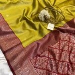 Sundhari (Semi silk) - Lime green