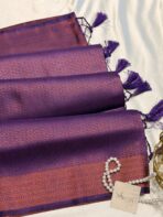 Banarasi soft silk in Purple