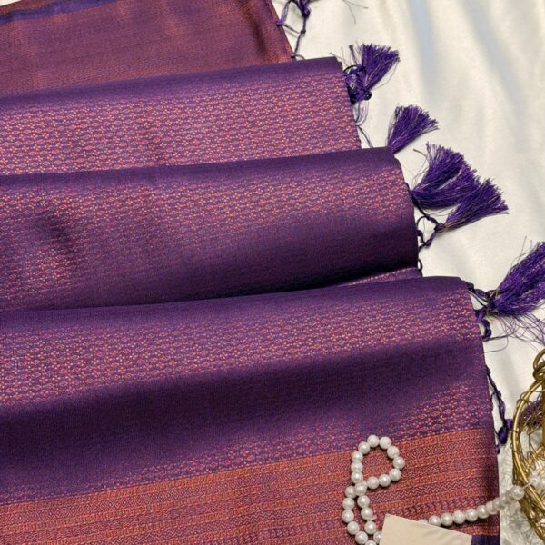 Banarasi soft silk in Purple